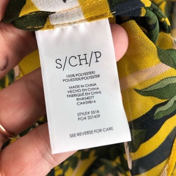 CAbi Yellow and Green Floral Blouse - Picture 14 of 14